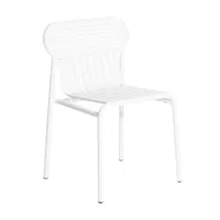 petite friture - chaise de jardin week-end - blanc/laqué mat/pxhxp 52x77x50cm/revêtement anti-uv