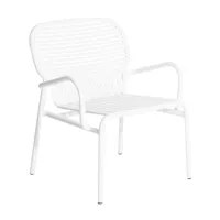 petite friture - chaise de jardin avec accoudoirs week-end - blanc/laqué mat/pxhxp 66x77x62cm/revêtement anti-uv