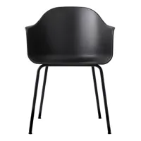 audo - chaise avec accoudoirs harbour structure noir - noir/siège polypropylène/pxhxp 59x81x57cm/structure acier noir