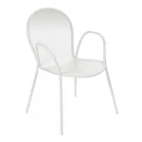 emu - fauteuil de jardin ronda - blanc/peint par poudrage/pxhxp 60x82x65cm