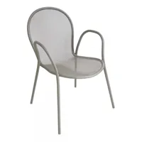emu - fauteuil de jardin ronda - gris/vert/peint par poudrage/pxhxp 60x82x65cm