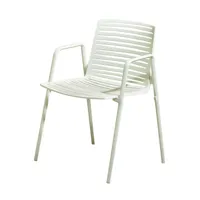 fast - zebra - chaise de jardin avec accoudoirs - blanc crème/pxhxp: 58x79x56cm