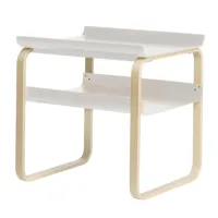 artek - table d'appoint 915 - blanc, naturel/laqué/lxlxh 59x49x59cm