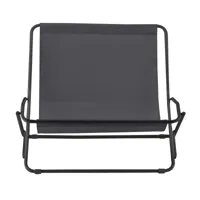 jan kurtz - fauteuil de jardin fiam dondolina twin - noir/tissu synthétique (77% polychlorure de vinyle, 23% polyester)/structure en tube d'acier pein