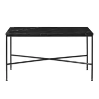 fritz hansen - table basse planner™ mc310 rectangulaire - gris graphite/plateau de table marbre/structure acier revêtu par poudre noir/lxpxh 75x45x40c