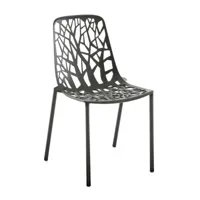 fast - forest - chaise de jardin - gris anodique/peint par poudrage/pxhxp 48x81x53cm