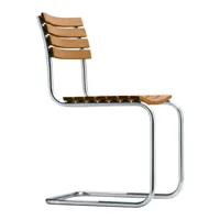 thonet - chaise de jardin cantaliver s 40 - marron/bois iroko huilé/lxhxp 45x85x56cm/avec patins de plastique