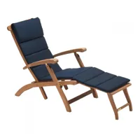 fritz hansen - skagerak - coussinerie pour steamer chaise longue skagerak barriere - mariné/barriere®/lxpxh 175x45x3cm/lavage normal à 30 degrés