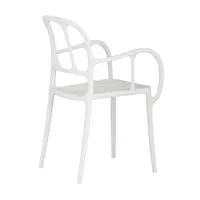 magis - milà - fauteuil de jardin - blanc 1738 c/mat/silky touch/pxhxp 44.5x84.5x54cm