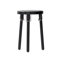 andersen furniture - tabouret u1 - frêne noir/ø30 x h46,5 cm