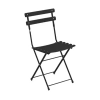 emu - chaise de jardin pliante arc en ciel - noir/revêtu par poudre/lxhxp 42.5x81x43cm
