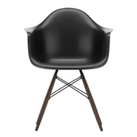 vitra - chaise avec accoudoirs eames daw érable foncé - noir profond/assise polypropylène/structure érable foncé/acier noir/pxhxp 62,5x83x60cm