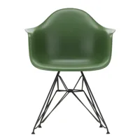 vitra - chaise avec accoudoirs eames plastic dar noir - forêt/siège polypropylène/structure façon tour eiffel basic dark noir/pxhxp 62,5x83x60cm