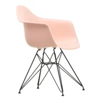 vitra - chaise avec accoudoirs eames plastic dar noir - rose pâle/siège polypropylène/structure façon tour eiffel basic dark noir/pxhxp 62,5x83x60cm