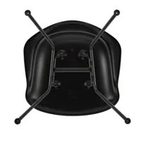 vitra - chaise avec accoudoirs eames dax noir - noir profond/assise polypropylène/structure noir basic dark/pxhxp 62,5x83x60cm