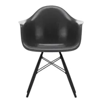 vitra - chaise eames fiberglass daw érable noir - gris éléphant/assise fibre de verre/structure érable noir/acier noir/lxhxp 62,5x83x60cm