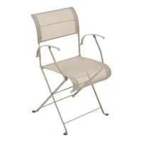 fermob - chaise avec accoudoirs de jardin dune premium - muscade/batyline® /lxhxp 45x86x40cm/résistant aux uv