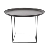 norr 11 - duke medium - table d'appoint ø 70cm - noir/table démontable/h: 39cm