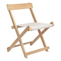 carl hansen - chaise de jardin pliable bm4570 - teck non traité/blanc/lxhxp 50x72x53cm