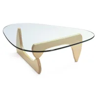 vitra - noguchi coffee table - table de salon - érable/verre/lxpxh 128x93x40cm