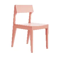 out objekte unserer tage - chaise schulz - frêne abricot laqué/lxpxh 42x56x80cm/avec patins en plastique