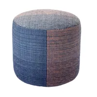 nanimarquina - pouf shade - bleu/orange/laine de nouvelle zélande/densité: 156.000 noeuds/m2/pxhxp 39x40x39cm