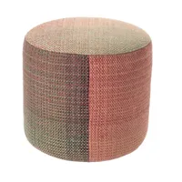 nanimarquina - pouf shade - vert/rouge/orange/laine de nouvelle zélande/densité: 156.000 noeuds/m2/pxhxp 39x40x39cm