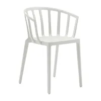 kartell - chaise de jardin avec accoudoirs venice mat - blanc/mat/lxhxp 52,5x75x51cm