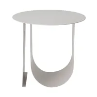 bloomingville - table d'appoint avec rangement cher - gris/revêtu par poudre/h x ø 38x43cm/capacité de charge max. 10kg