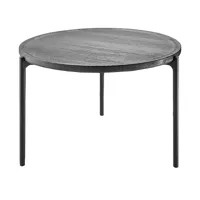 eva solo - table basse savoye ø 60cm - noir/teinté/h x ø 42x60cm/structure aluminium noir peint par poudrage