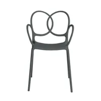 driade - chaise de jardin avec accoudoirs sissi - gris foncé/mat/pxhxp 53x83x57cm