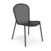 emu - chaise de jardin ronda xs - noir/revêtu par poudre/lxhxp 51.5x83x62cm