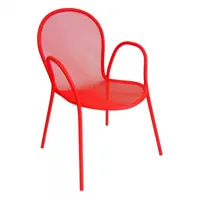 emu - fauteuil de jardin ronda - rouge/peint par poudrage/pxhxp 60x82x65cm
