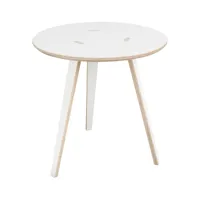tojo - table d'appoint rund ø45cm - blanc/h x ø 45x45cm