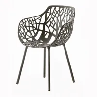 fast - chaise avec accoudoirs forest - gris anodique/peint par poudrage/pxhxp 56x80x56cm