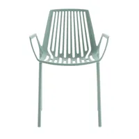 fast - chaise avec accoudoirs de jardin rion - bleu pastel/peint par poudrage/pxhxp 55x79x54cm