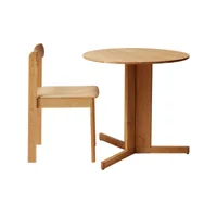 form & refine - table trefoil ø75cm - chêne/huilé/h x ø 72,5x75cm