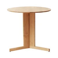 form & refine - table trefoil ø75cm - chêne blanc/pigmenté, huilé/h x ø 72,5x75cm