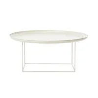 norr 11 - duke large - table d'appoint ø 90cm - antique blanc/table démontable/h: 43cm