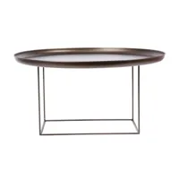 norr 11 - duke large - table d'appoint ø 90cm - bronze/table démontable/h: 43cm