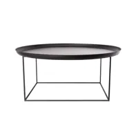 norr 11 - duke large - table d'appoint ø 90cm - noir/table démontable/h: 43cm