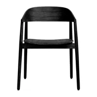 andersen furniture - chaise avec accoudoirs ac2 - chêne noir/laqué/lxhxp 58x74x53cm