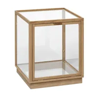 ferm living - vitrine en verre miru - chêne/lxhxp 40x42x40cm/à l'exclusion base