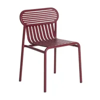 petite friture - chaise de jardin week-end - bordeaux/laqué mat/pxhxp 52x77x50cm/revêtement anti-uv