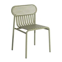 petite friture - chaise de jardin week-end - vert jade/laqué mat/pxhxp 52x77x50cm/revêtement anti-uv
