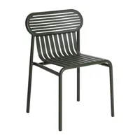 petite friture - chaise de jardin week-end - vert bouteille/laqué mat/pxhxp 52x77x50cm/revêtement anti-uv