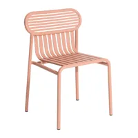 petite friture - chaise de jardin week-end - blush/laqué mat/pxhxp 52x77x50cm/revêtement anti-uv