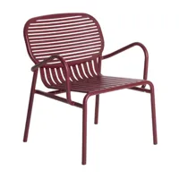 petite friture - chaise de jardin avec accoudoirs week-end - bordeaux/laqué mat/pxhxp 66x77x62cm/revêtement anti-uv