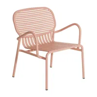petite friture - chaise de jardin avec accoudoirs week-end - blush/mat/pxhxp 66x77x62cm/revêtement anti-uv