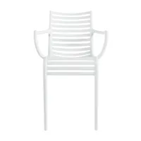 driade - chaise de jardin avec accoudoirs pip-e green - blanc/mat/lxhxp 54,5x83x52,5cm